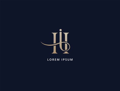 letter ih luxury brand logo design, ih lettering, hi logo design, business corporate branding indentity ih logo