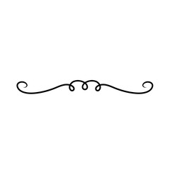 Vintage text divider. Doodle ornament, borders, vintage separators. Hand drawn vector illustration