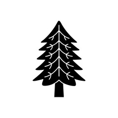 Obraz premium creative details Pine Tree Icon Vector Illustration