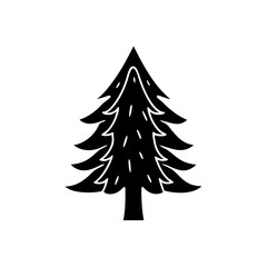 Obraz premium creative details Pine Tree Icon Vector Illustration