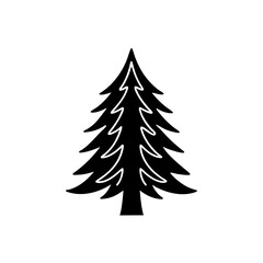 Obraz premium creative details Pine Tree Icon Vector Illustration