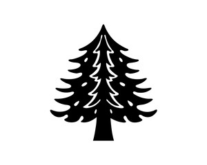 creative details Pine Tree Icon Vector Illustration