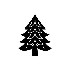 creative details Pine Tree Icon Vector Illustration
