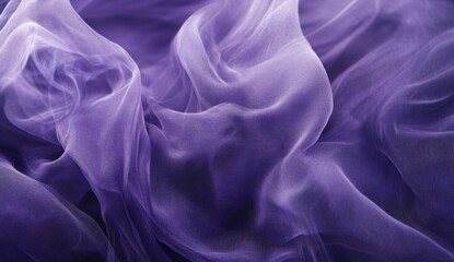Fototapeta premium Abstract purple smoke or fabric swirls creating a soft and flowing texture.