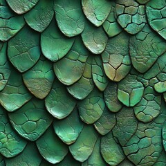 Obraz premium Snake scales green seamless patter