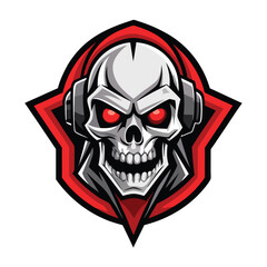 Skull with headphones logo
