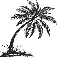 silhouette of palm tree