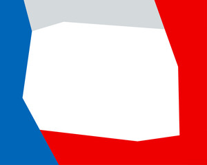 大阪EXPO万博スタイルの青と赤のイラストフレームベクター背景 4