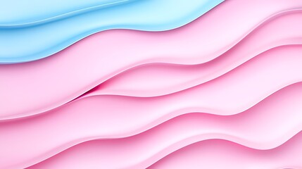 Soft Waves in Pastel Colors, Gentle Flowing Textures of Blue and Pink Tones
