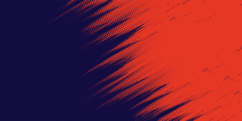 Abstract speed lines style orange color halftone banner design template. Vector Backgroud illustration.
