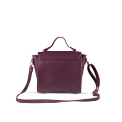 Maroon fashion purse handbag on white background isolated