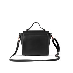 Black fashion purse handbag on white background isolated