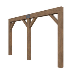 Mine Supports, 3d illustration isolated on white background