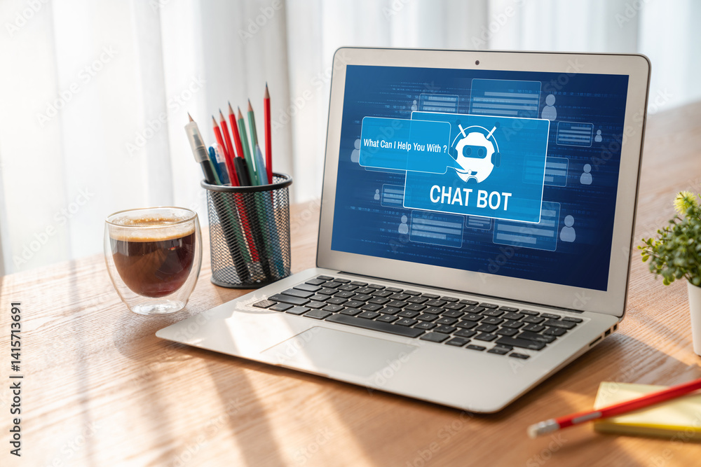 Poster chatbot software application for modish online business that automatically reply to customer questio