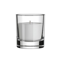Minimalist White Candle in Clear Glass Holder Perfect for Home Decor and Relaxation