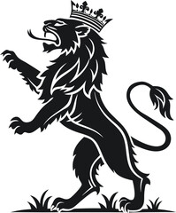 heraldic lion vector illustration