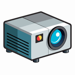 Fototapeta premium Projector icon in a simplistic design with vibrant colors
