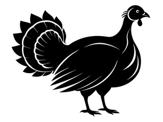 Wild Turkey Silhouette Vector | Turkey SVG Icon for Thanksgiving Crafts, Shirts, Mugs & Decorations