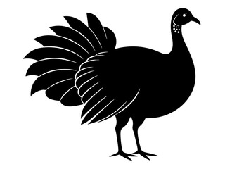 Wild Turkey Silhouette Vector | Turkey SVG Icon for Thanksgiving Crafts, Shirts, Mugs & Decorations
