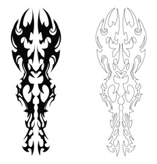 tribal tattoos, ornament shapes, tribal design sign symbols