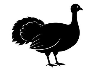 Wild Turkey Silhouette Vector | Turkey SVG Icon for Thanksgiving Crafts, Shirts, Mugs & Decorations
