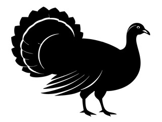 Wild Turkey Silhouette Vector | Turkey SVG Icon for Thanksgiving Crafts, Shirts, Mugs & Decorations