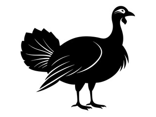 Wild Turkey Silhouette Vector | Turkey SVG Icon for Thanksgiving Crafts, Shirts, Mugs & Decorations