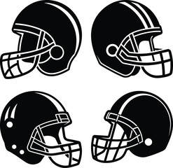 Fototapeta premium Football Helmet Silhouette