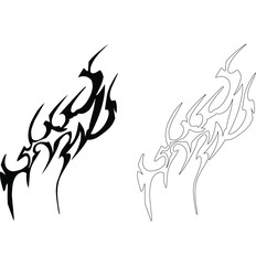 Fototapeta premium tribal tattoos, ornament shapes, tribal design sign symbols