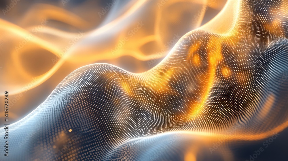 Aufkleber smooth flowing mesh with ripple effects, a calm abstract backdrop.