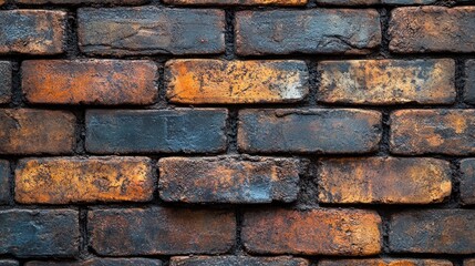 Obraz premium Weathered bricks show a colorful tapestry of character and history