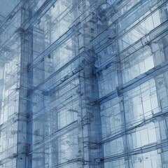Obraz premium modern office building, modern glass building, modern office building in glass