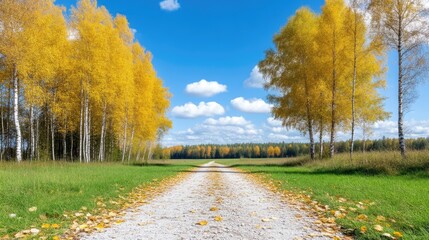 Fototapeta premium Autumnal Country Road (2)