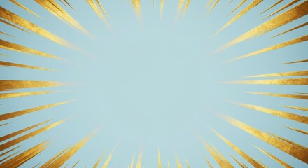 Abstract golden rays with blue background for graphic designs  
