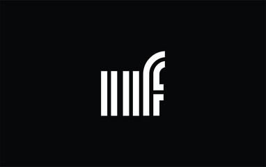 Obraz premium IIF Creative Unique Modern Letter Logo Design. Stylized logo featuring a unique letter design, presenting abstract minimalist aesthetics and modern appeal