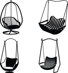Swing Chair silhouette vector