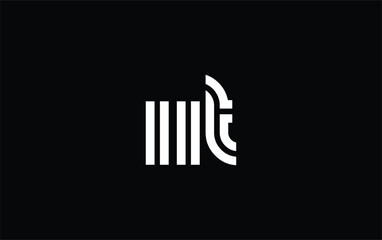 IIT Creative Unique Modern Letter Logo Design. Stylized logo featuring a unique letter design, presenting abstract minimalist aesthetics and modern appeal