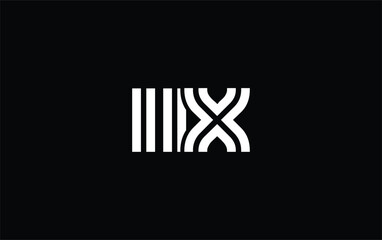 IIX Creative Unique Modern Letter Logo Design. Stylized logo featuring a unique letter design, presenting abstract minimalist aesthetics and modern appeal