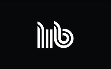 LIB Creative Unique Modern Letter Logo Design. Stylized logo featuring a unique letter design, presenting abstract minimalist aesthetics and modern appeal