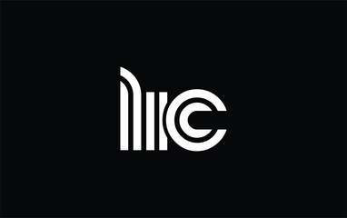 LIC Creative Unique Modern Letter Logo Design. Stylized logo featuring a unique letter design, presenting abstract minimalist aesthetics and modern appeal