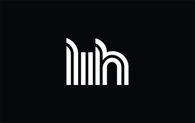 LIH Creative Unique Modern Letter Logo Design. Stylized logo featuring a unique letter design, presenting abstract minimalist aesthetics and modern appeal