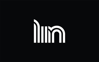 LIN Creative Unique Modern Letter Logo Design. Stylized logo featuring a unique letter design, presenting abstract minimalist aesthetics and modern appeal