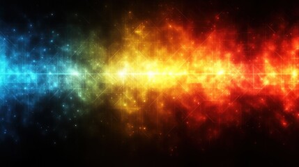 Fototapeta premium Radiant hues blend seamlessly, showcasing a mesmerizing spectrum of cosmic energy