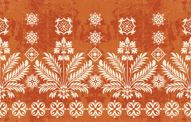 Ethnic Motifs Ikat floral paisley embroidery floral. ikat Saree Sarong oriental pattern traditional.Ikat embroidery style abstract embroidery design for texture,fabric,clothing,wrapping,decoration