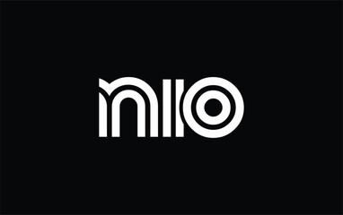 NIO Creative Unique Modern Letter Logo Design. Stylized logo featuring a unique letter design, presenting abstract minimalist aesthetics and modern appeal