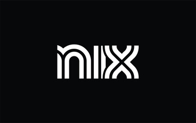 NIX Creative Unique Modern Letter Logo Design. Stylized logo featuring a unique letter design, presenting abstract minimalist aesthetics and modern appeal