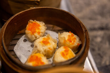 Steamed seafood shumai
