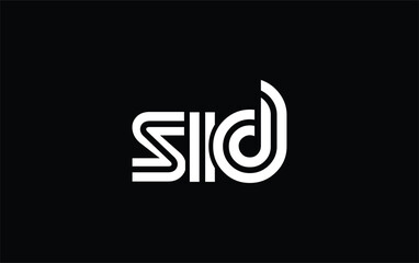 SID Creative Unique Modern Letter Logo Design. Stylized logo featuring a unique letter design, presenting abstract minimalist aesthetics and modern appeal