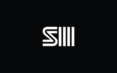 SII Creative Unique Modern Letter Logo Design. Stylized logo featuring a unique letter design, presenting abstract minimalist aesthetics and modern appeal