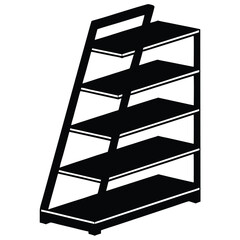 Minimalist Shoe Rack with Slanted Shelves  